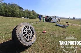  Accident teribil la Raliul Iaşului: maşina lui Simone Tempestini şi Sergiu Itu a fost distrusă